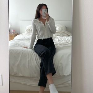 Madewell high waisted crop denim pants